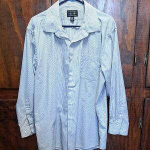 Colours Alexander Julian Men's Blue Striped Longsleeve Shirt 2XL 18-18.5 34/35